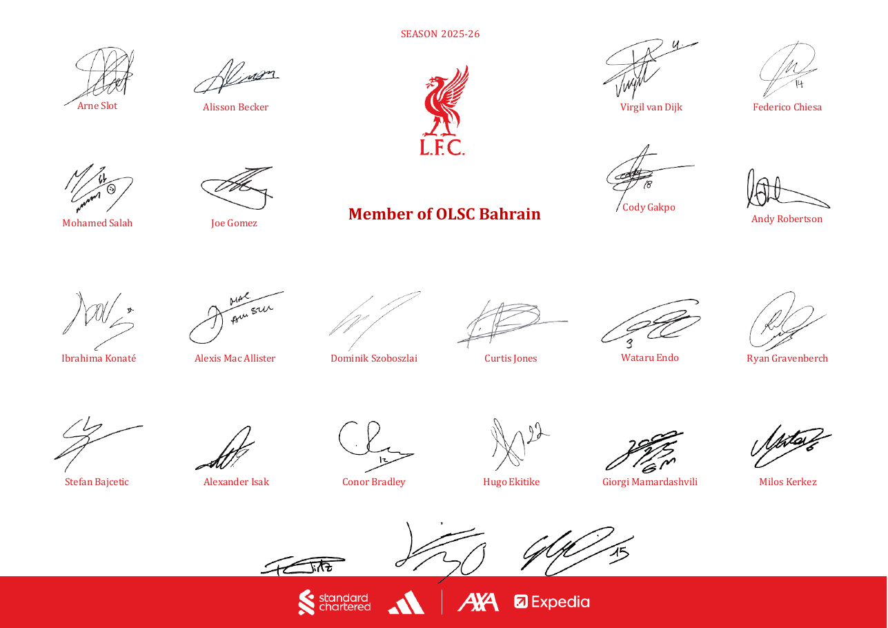 2025/26 OLSC Bahrain membership certificate with the member name concealed